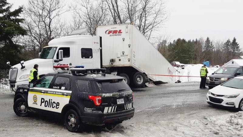 camion semi remorque ministere des transports route 173 accident mortel surete du que