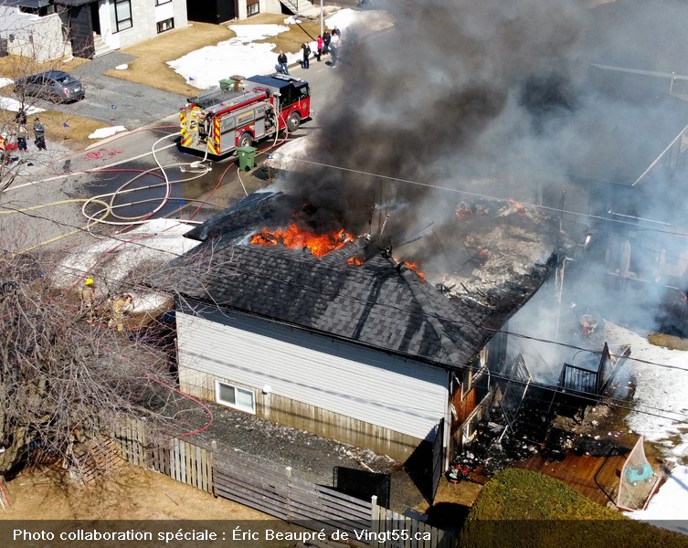 Incendie Rue Laurentien Drummond Crédit photo Eric Beaupré Vingt55 1