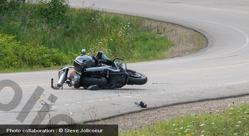 Photo de l'accident sur la route du Grand-Capsa dans la région de Québec