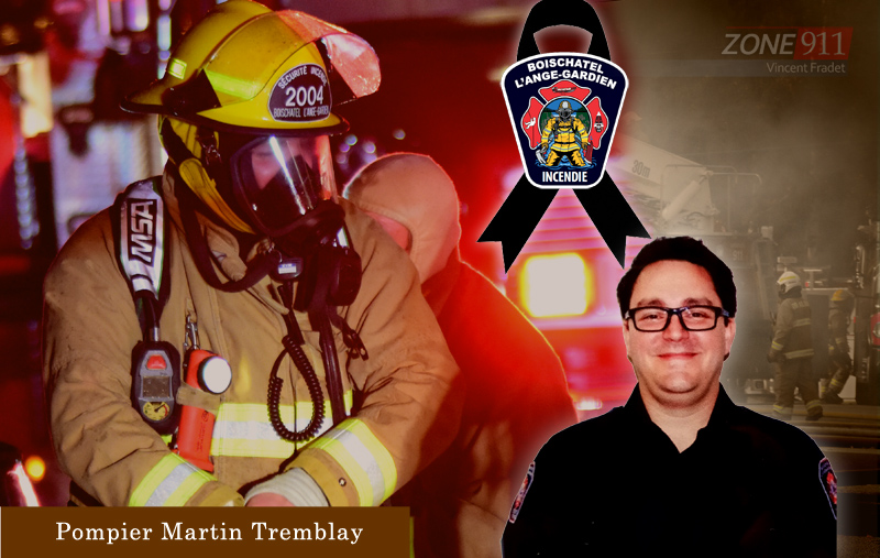 Pompier mort en service à Boischatel: Il s'agit du pompier Martin Tremblay 