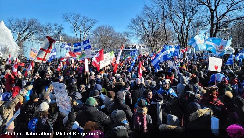 Manifestation des camionneurs au parlement de Québec en photos - Voici des images, comme si vous étiez !