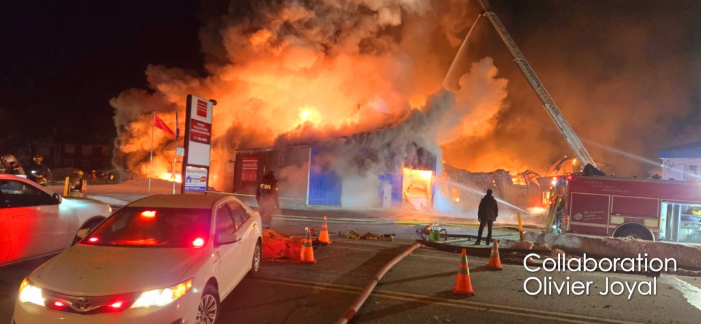 Incendie majeur dans une entreprise de Saint-Hyacinthe chez Armoires STM