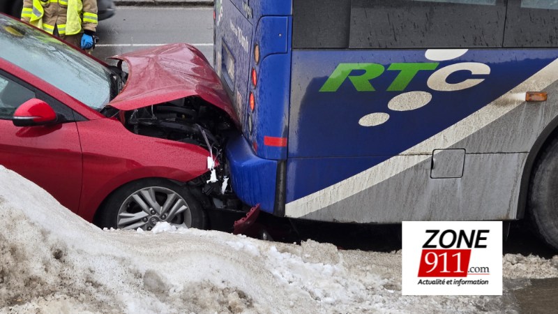 Un autobus du RTC victime d'un accident