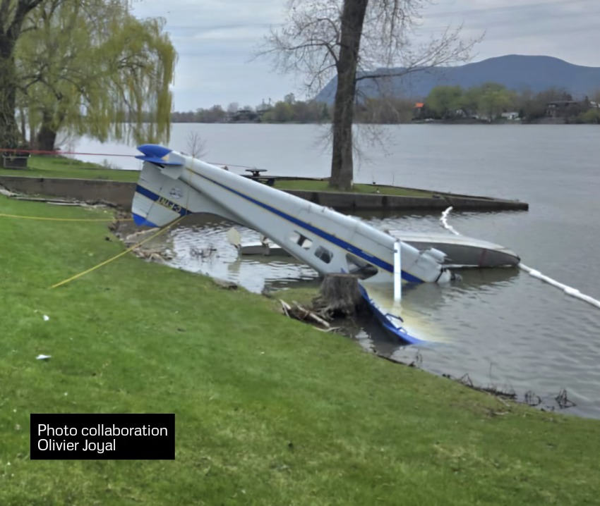 Écrasement d’un hydravion sur la rivière Richelieu à Saint-Basile-le-Grand
