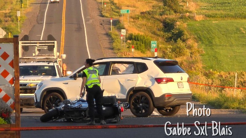 Deux blessés graves en moto suite à un accident à St-Michel-de-Bellechasse 