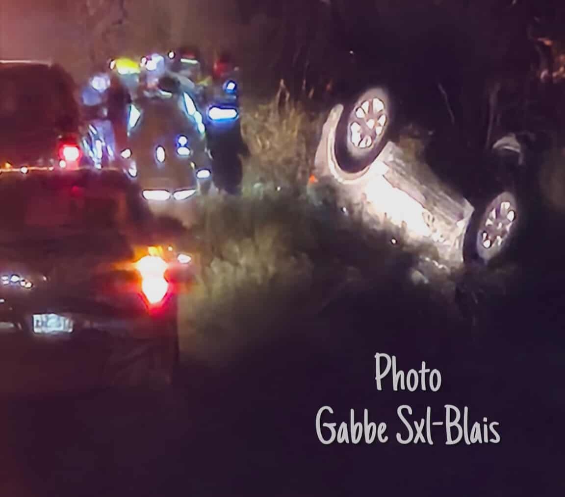 La Durantaye (Bellechasse) accident et capotage 