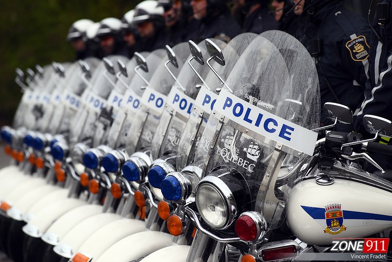 Un policier de l'Unité moto du SPVQ impliqué dans un grave accident