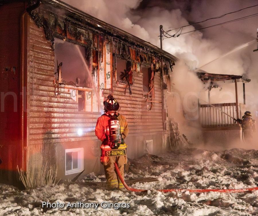 Incendie majeur cette nuit à La Durantaye dans Bellechasse 